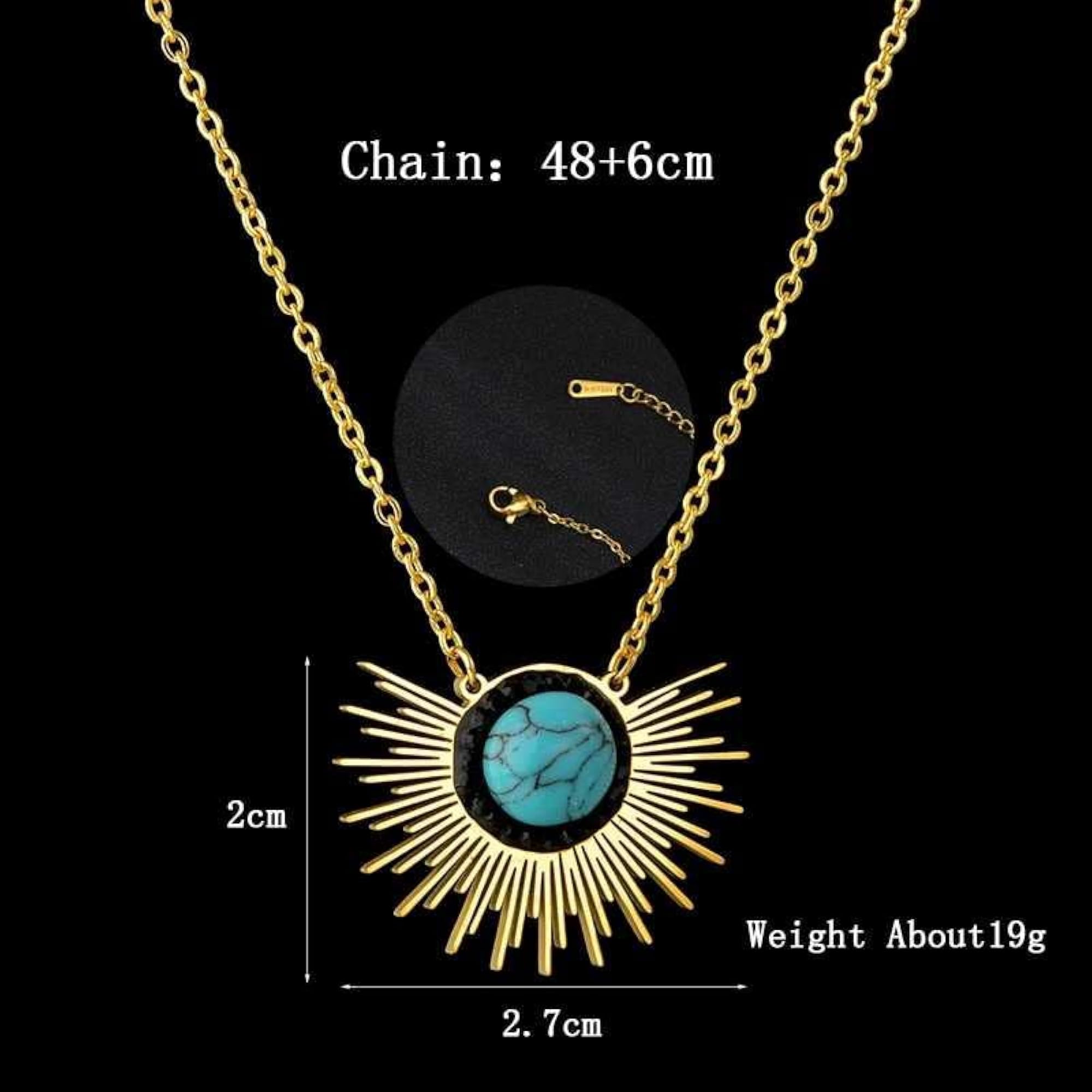 Sun Charm Pendant With Chain, Necklace, Birthday Gift
